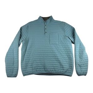 Men's Light Blue Quilted Pullover Jacket